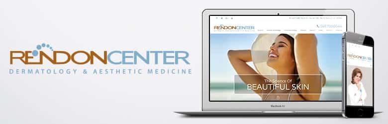 Rendon Center Dermatology & Aesthetic Medicine website on desktop and mobile