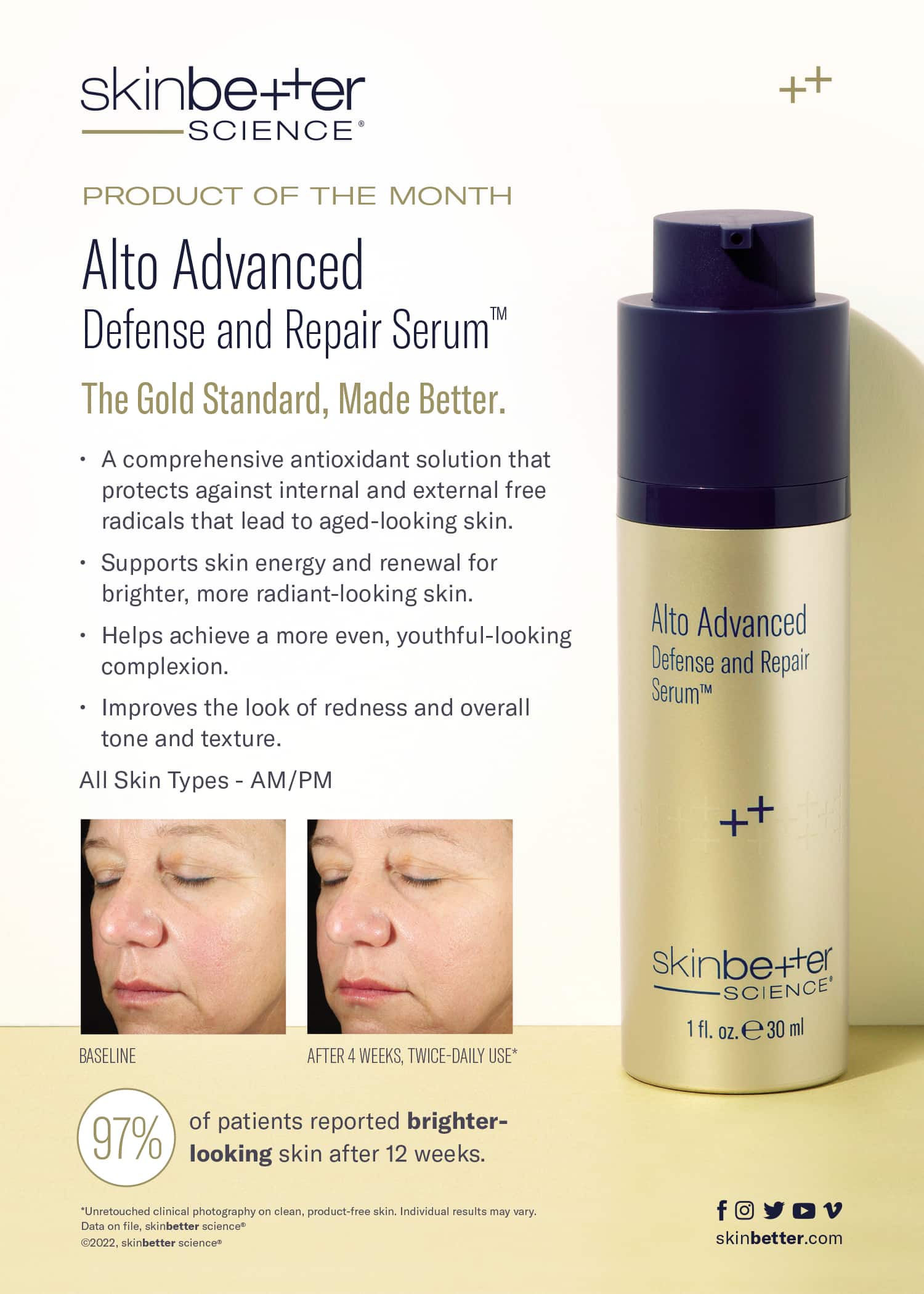 Alto Advanced Defense and Repair Serum Product of the Month 5x7 HQP